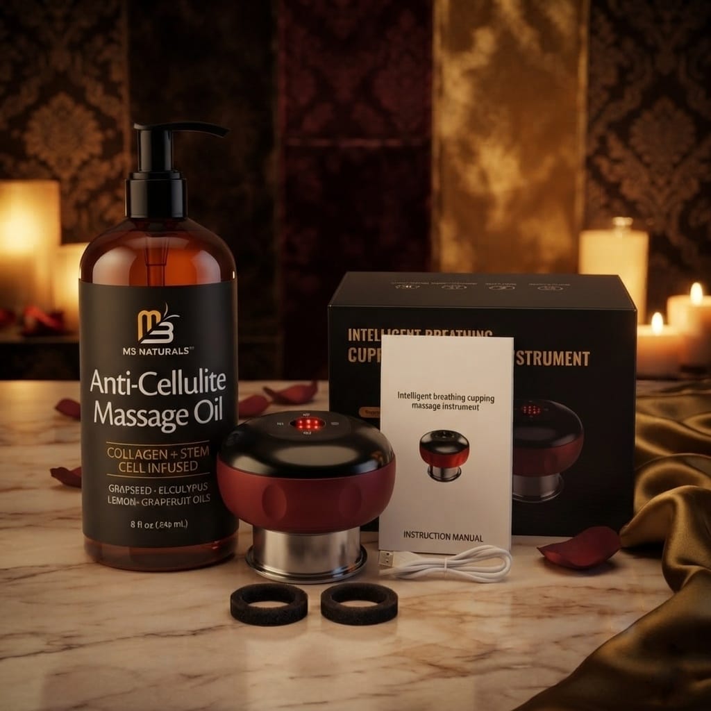 Aceite Masaje Corporal+Ventosa Electrica